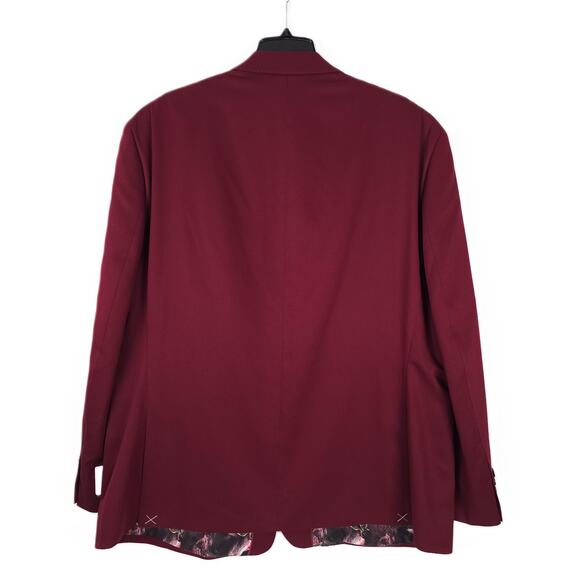 Tayion Collection Men's Classic-Fit Stretch Suit Jacket Dark Red Solid 52R NWT - Picture 3 of 7